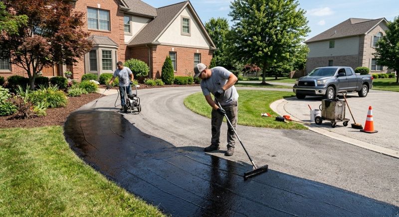 Hot Tar Driveway Sealing in San Antonio, TX